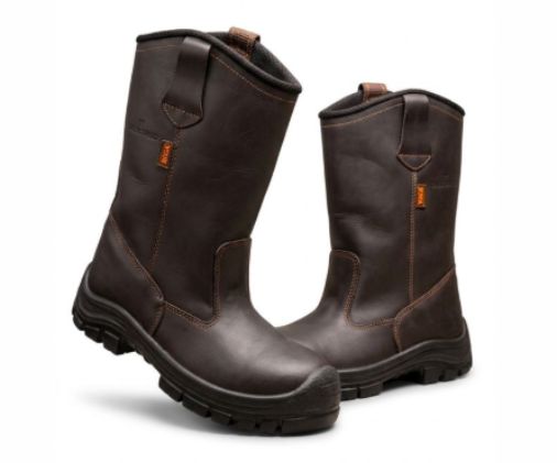 SAGA BOTA CAÑA ALTA PARA SOLDADOR CUERO CAFE – DIELECTRICA COMPOSITE REF. 3046 - Equipo de protección personal | Arfeseg