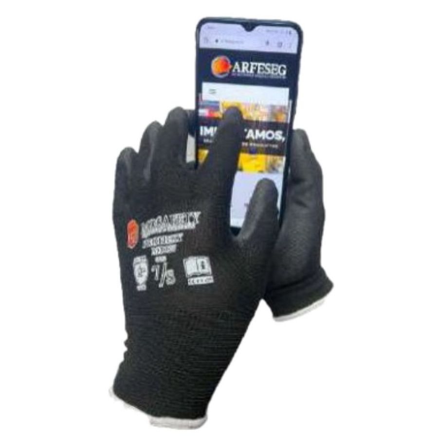 Guante Nylon PoliuretanoTouch Negro - Equipo de protección personal | Arfeseg
